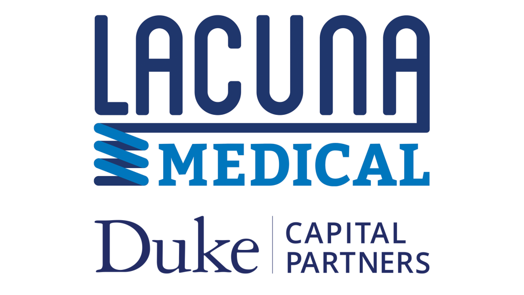 Lacuna Medical logo on top, Duke Capital Partners logo below