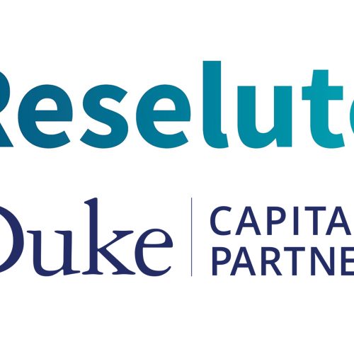 Reselute logo on top, Duke Capital Partners logo below